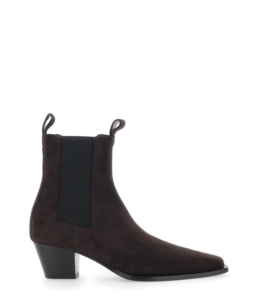 TOTEME Коричневые замшевые ботильоны, фото 1