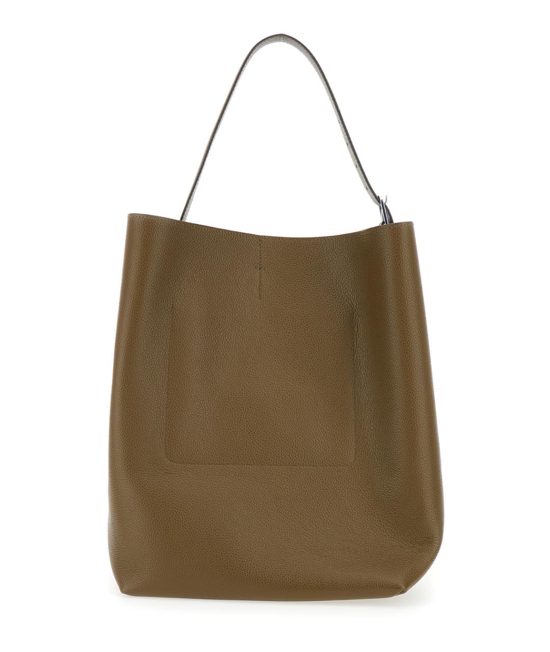 TOTEME Коричневая кожаная сумка тоут, фото 2