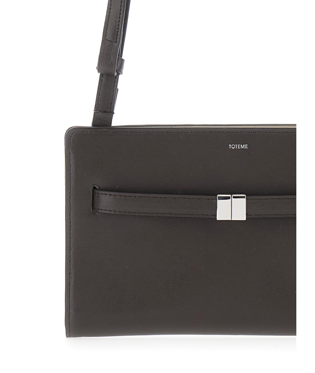 TOTEME Коричневая кожаная сумка через плечо, фото 3