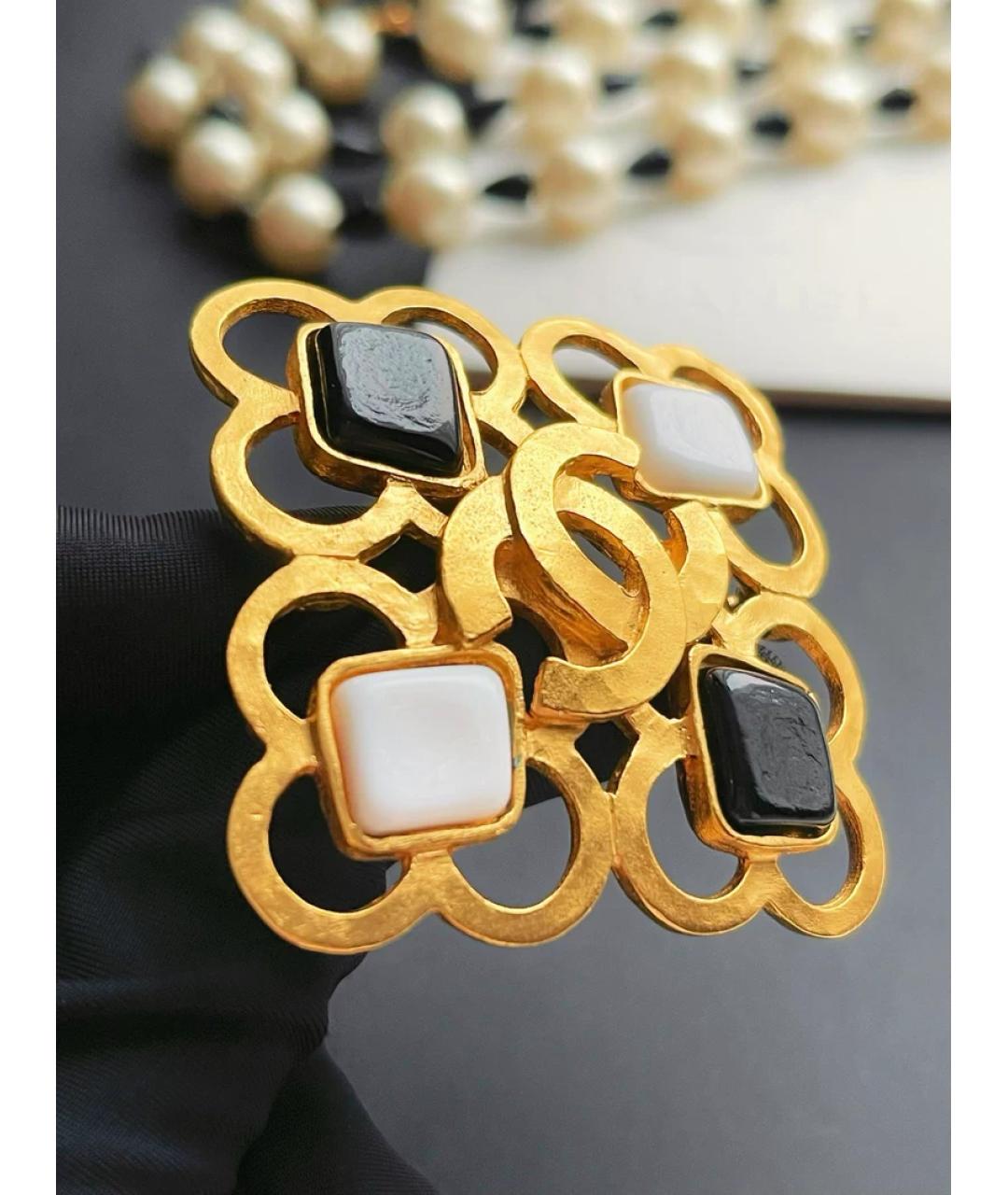 CHANEL Золотая металлическая булавка / брошь, фото 2