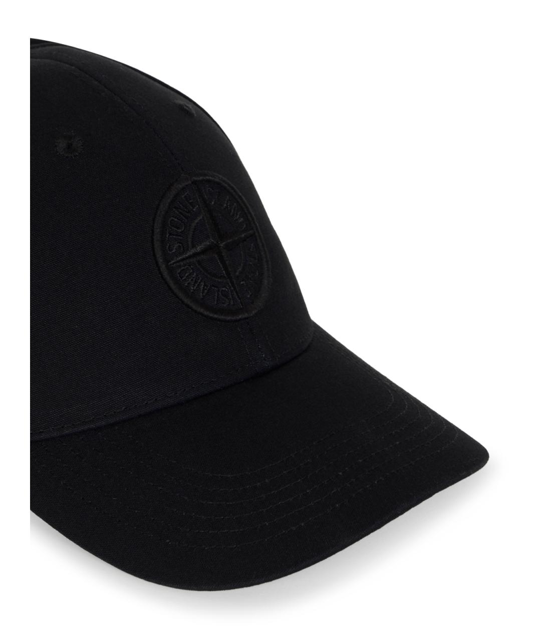 STONE ISLAND Черная хлопковая кепка/бейсболка, фото 4