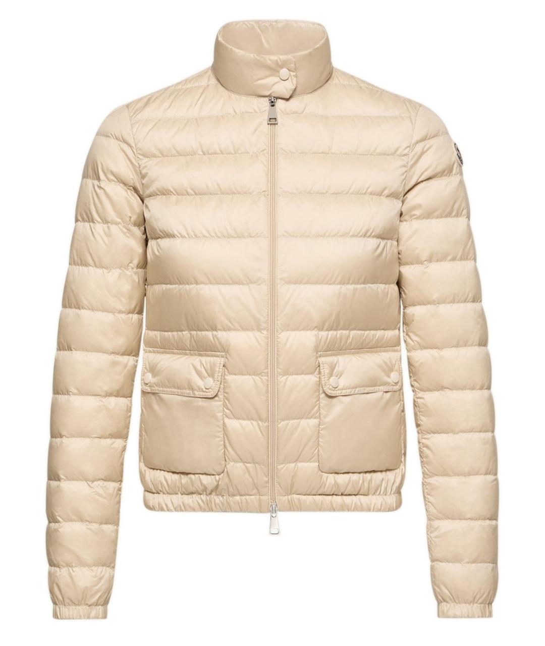 MONCLER Бежевая полиамидовая куртка, фото 1