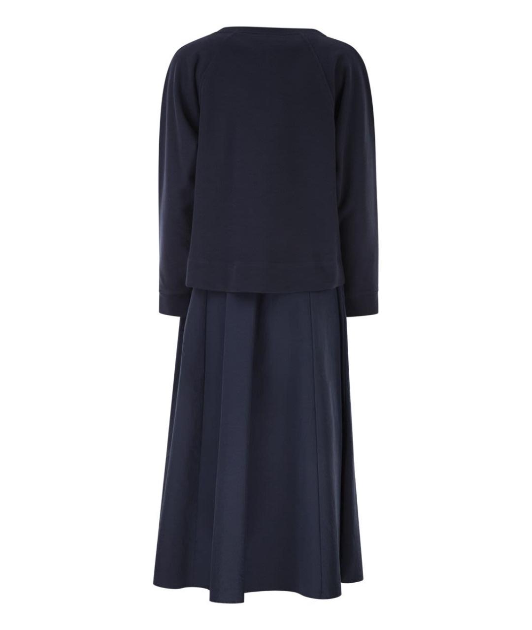 WEEKEND MAX MARA Синее хлопковое повседневное платье, фото 2