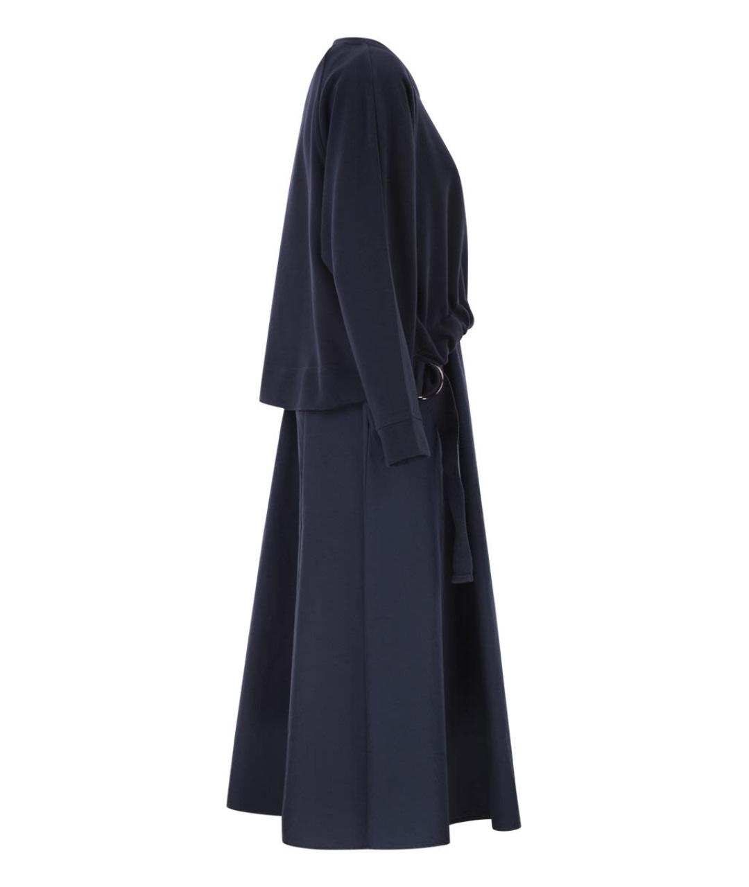 WEEKEND MAX MARA Синее хлопковое повседневное платье, фото 3