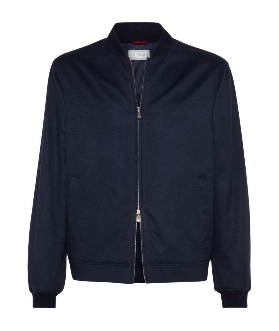 BRUNELLO CUCINELLI Темно-синяя кашемировая куртка, фото 1