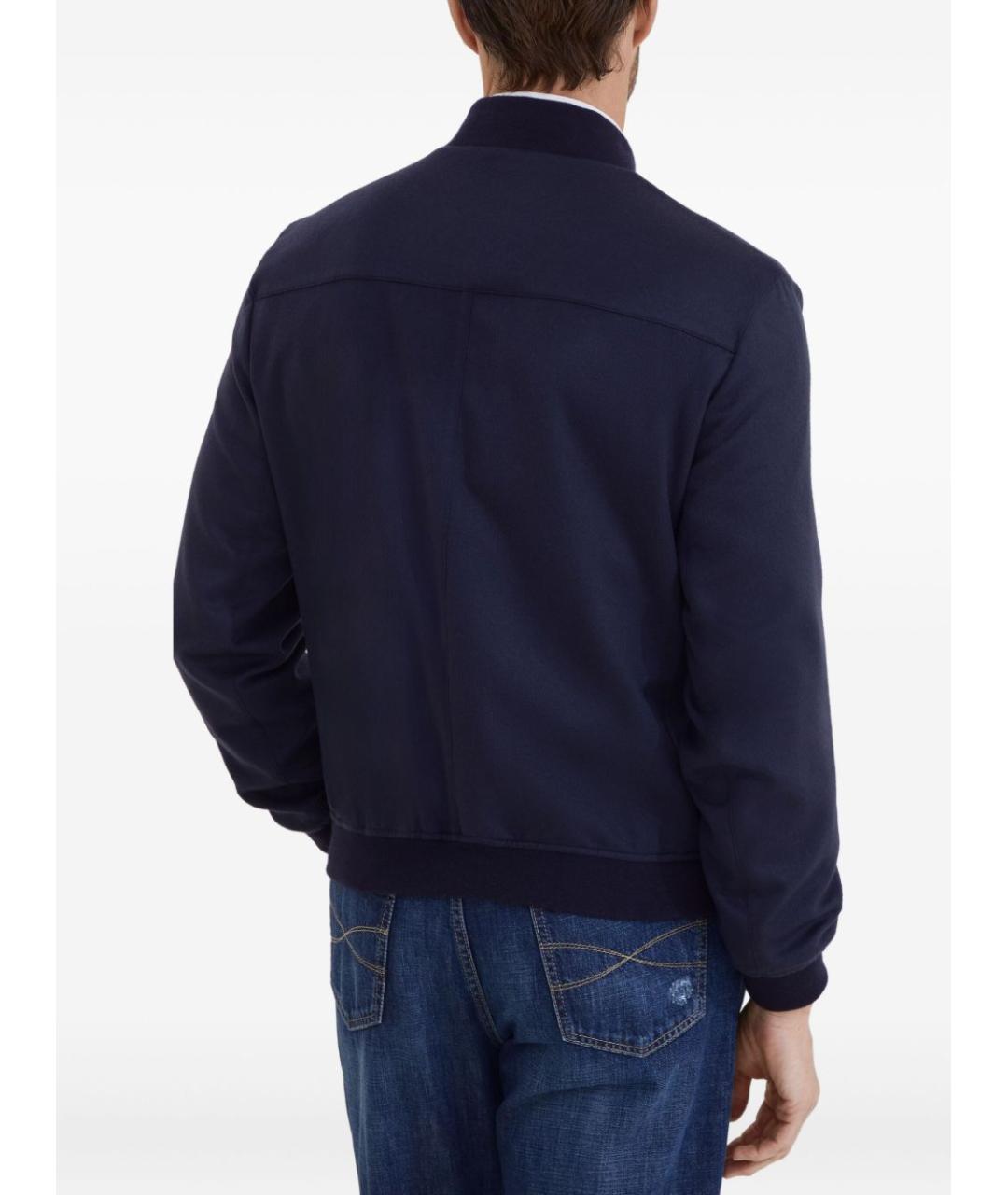 BRUNELLO CUCINELLI Темно-синяя кашемировая куртка, фото 3