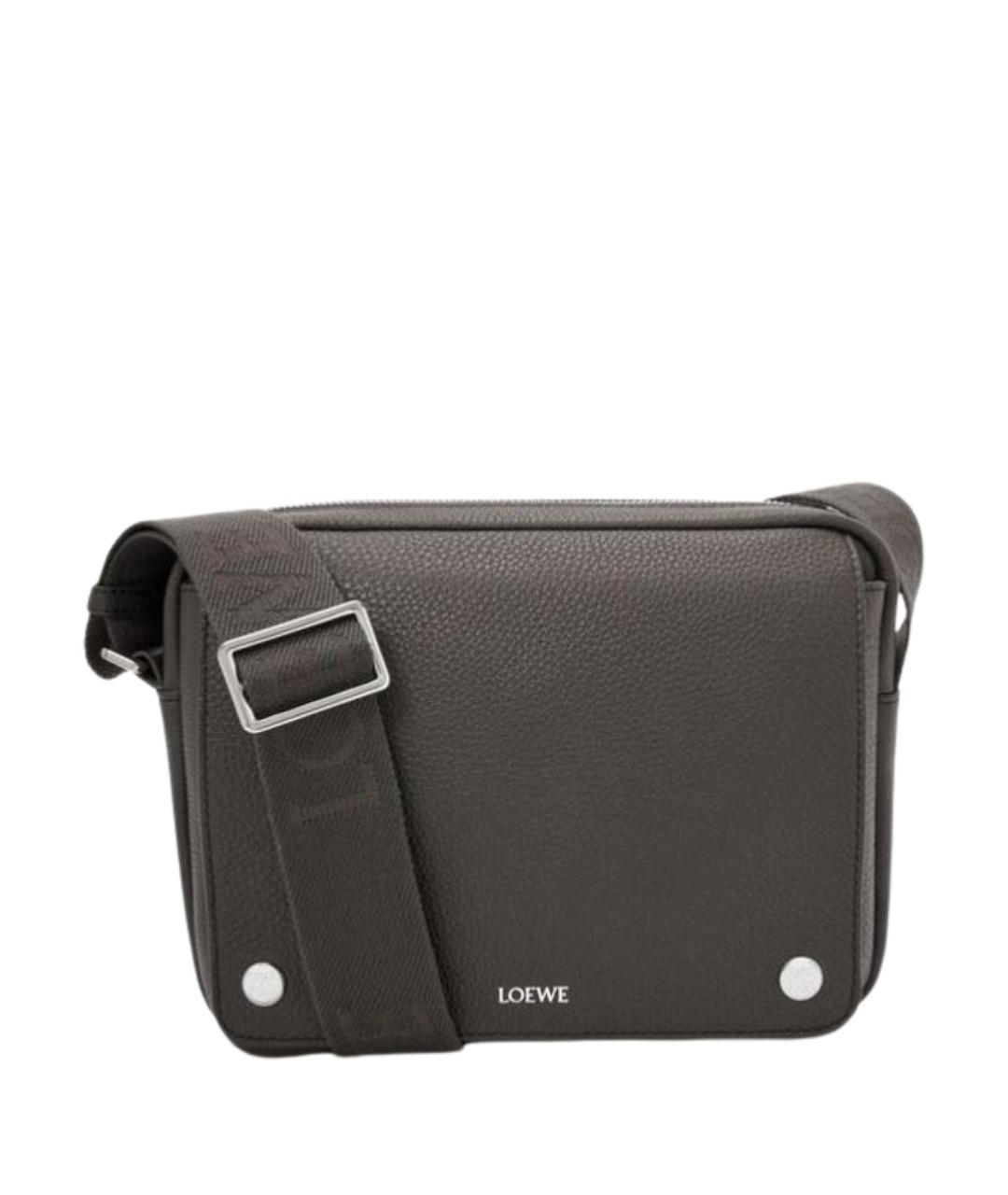 LOEWE Серая кожаная сумка на плечо, фото 1
