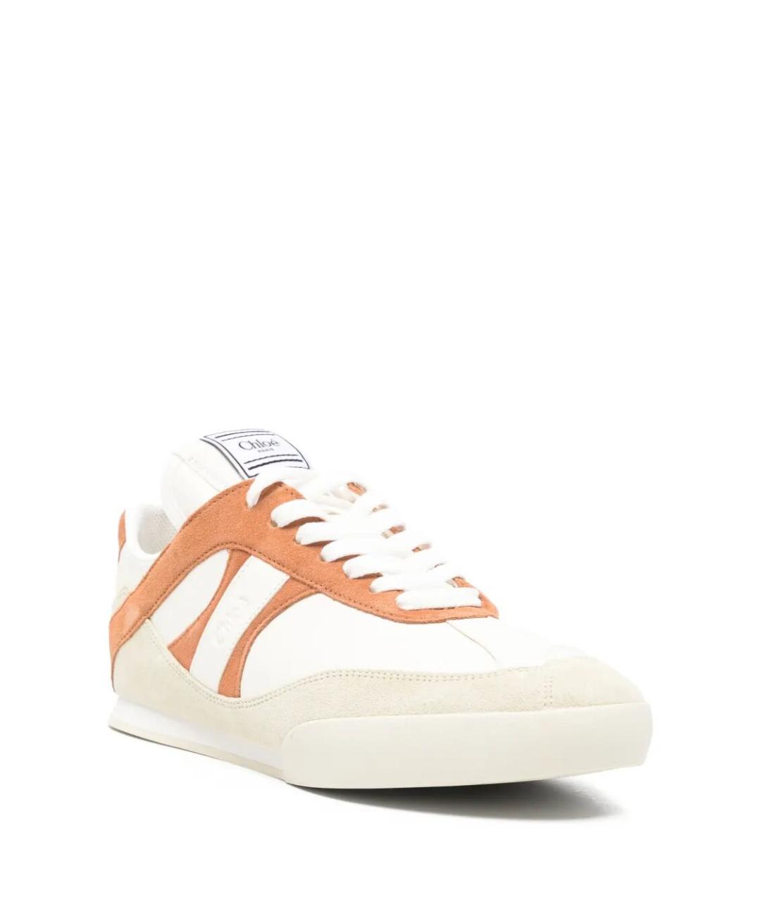 CHLOE Белые кожаные кроссовки, фото 2