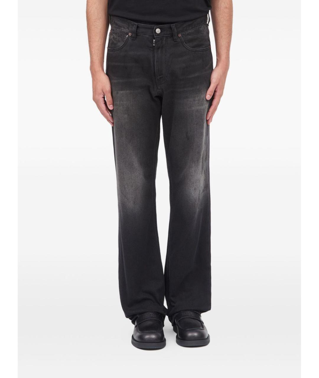 MM6 MAISON MARGIELA Черные хлопковые повседневные брюки, фото 4