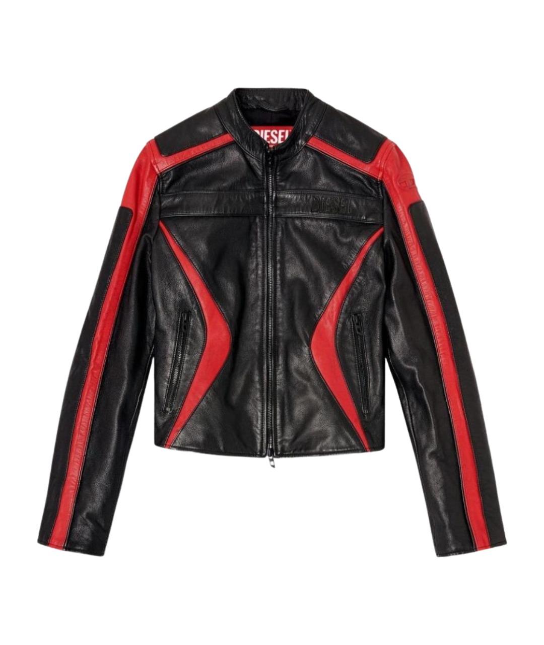DIESEL Черная кожаная куртка, фото 1