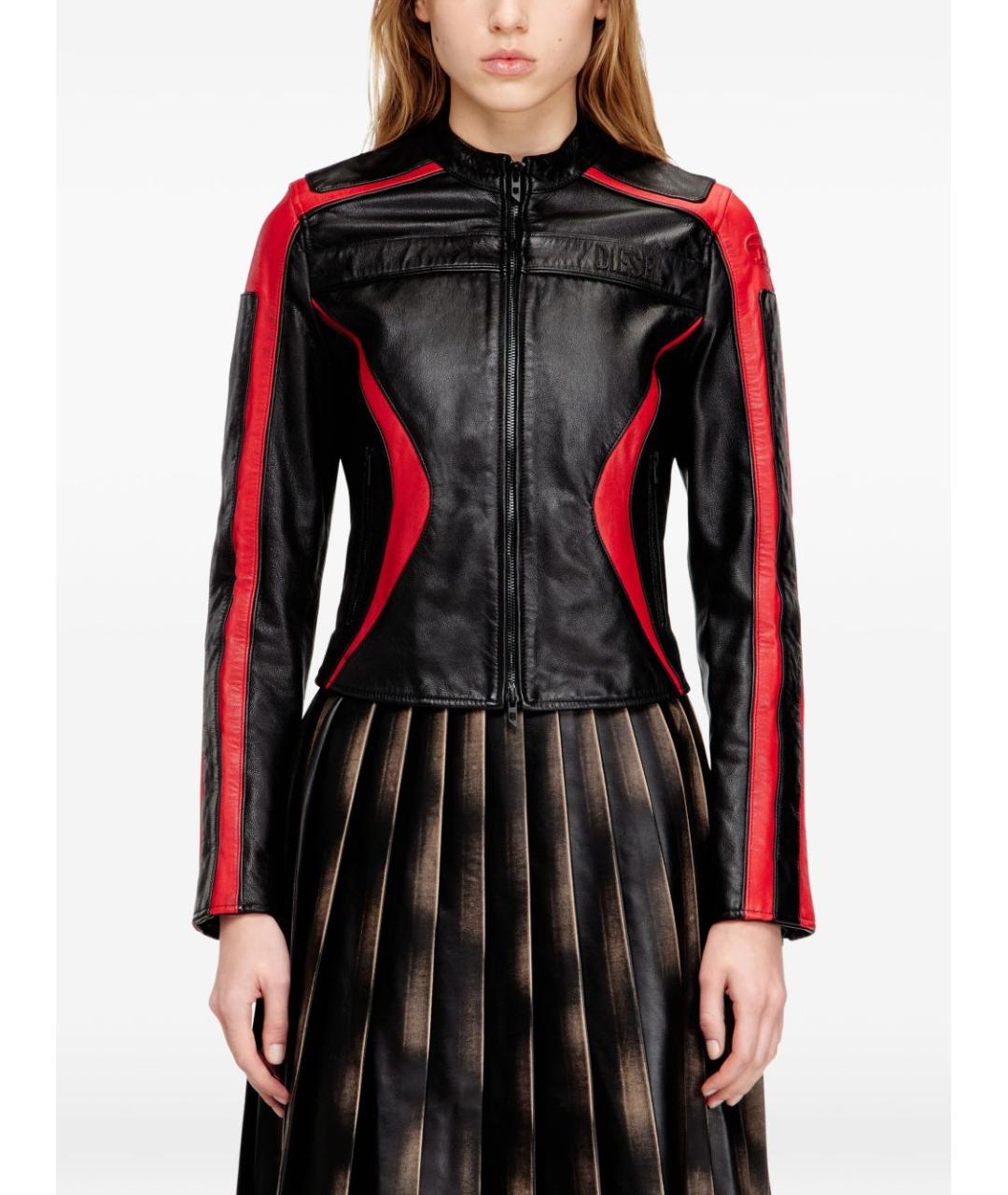 DIESEL Черная кожаная куртка, фото 5