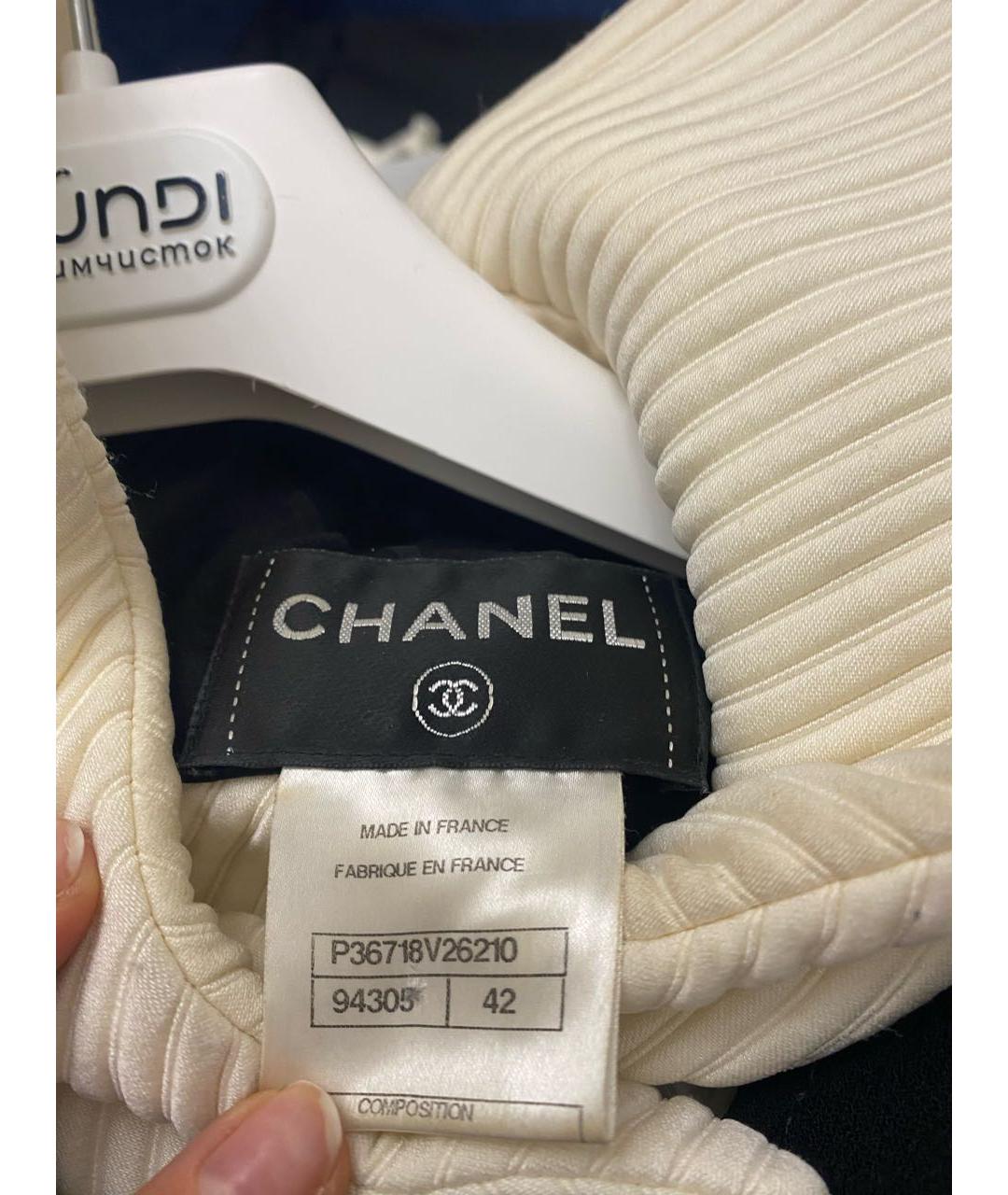 CHANEL Черное шерстяное повседневное платье, фото 5