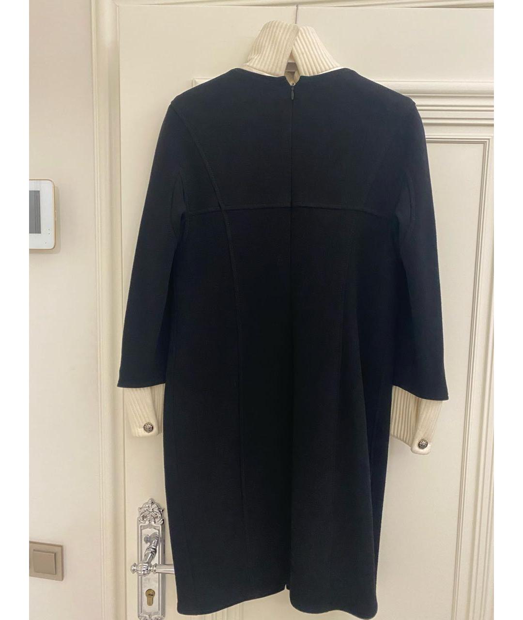 CHANEL Черное шерстяное повседневное платье, фото 2