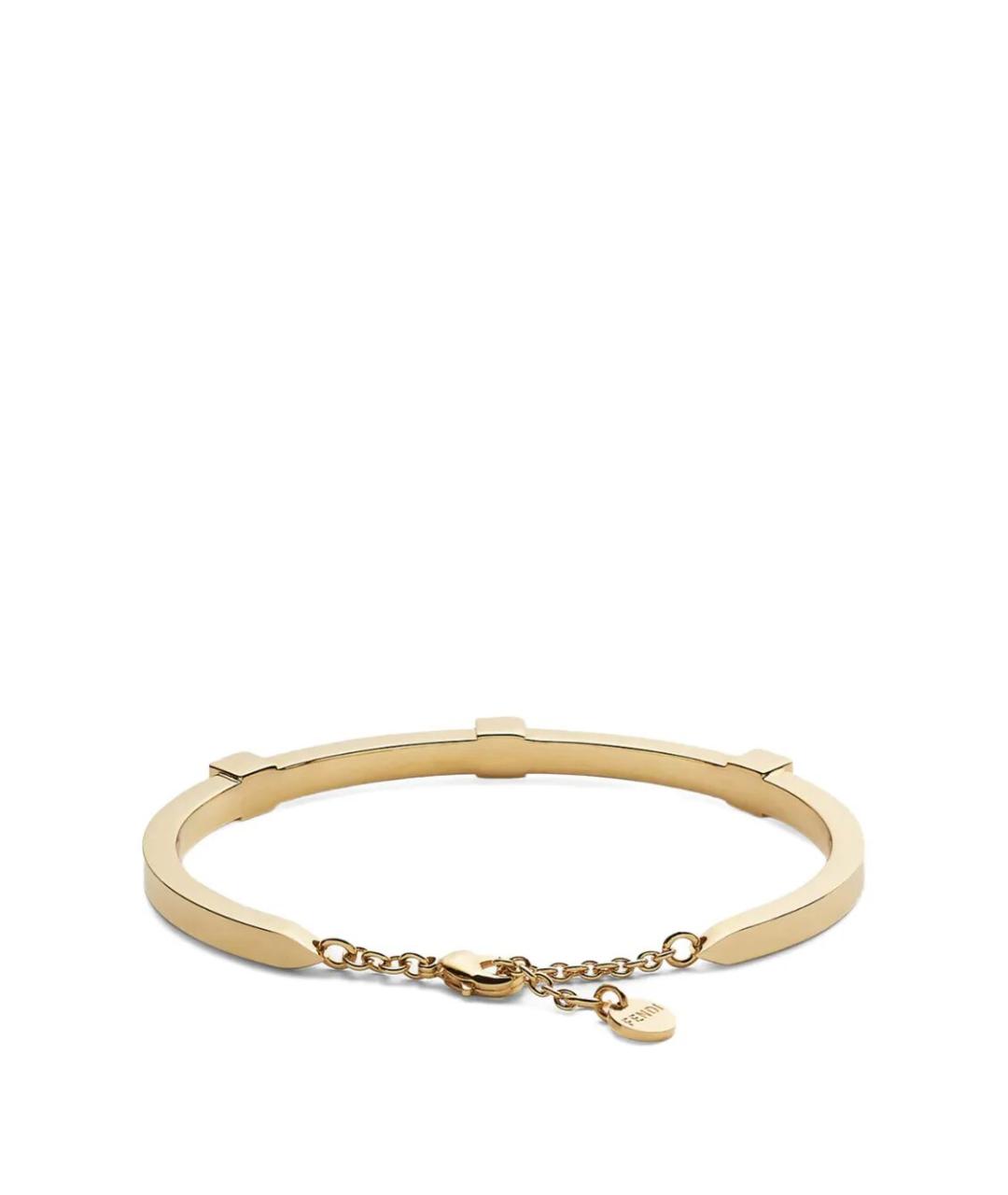 FENDI Золотой металлический браслет, фото 2