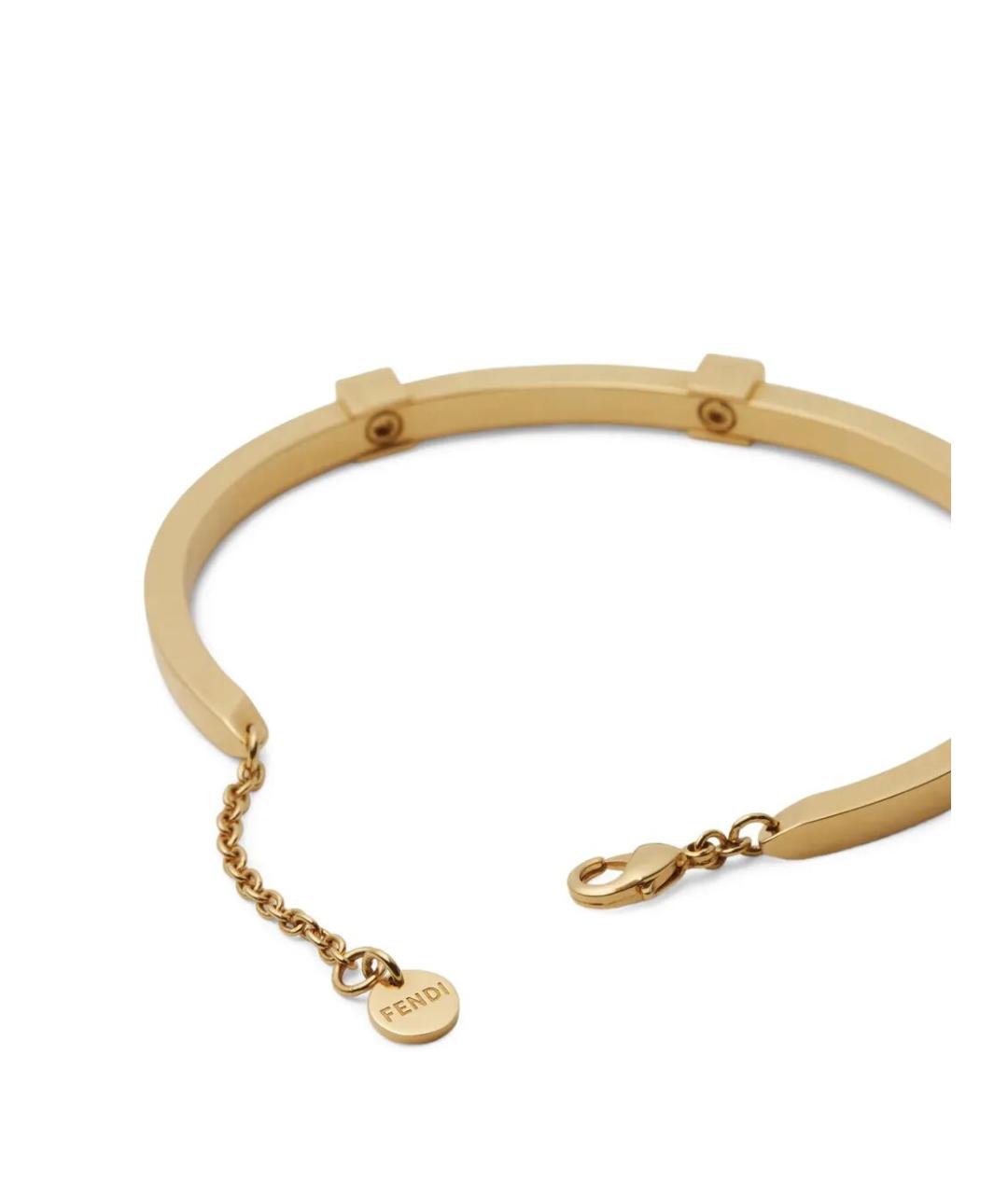 FENDI Золотой металлический браслет, фото 3