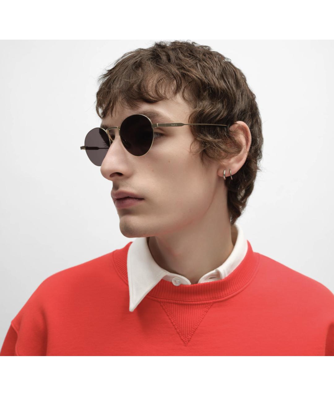 CELINE Золотые металлические солнцезащитные очки, фото 4