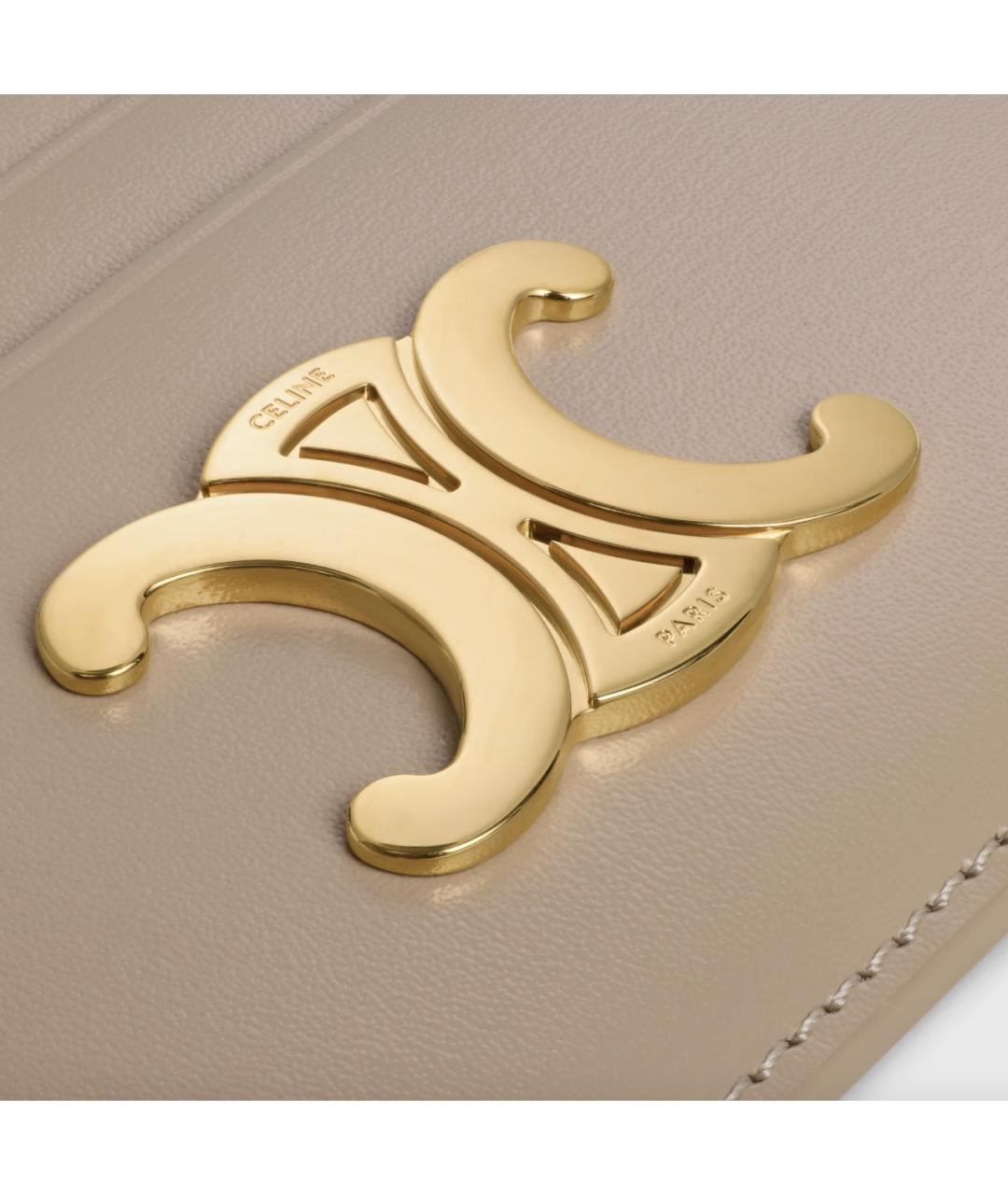 CELINE Бежевый кожаный кардхолдер, фото 4