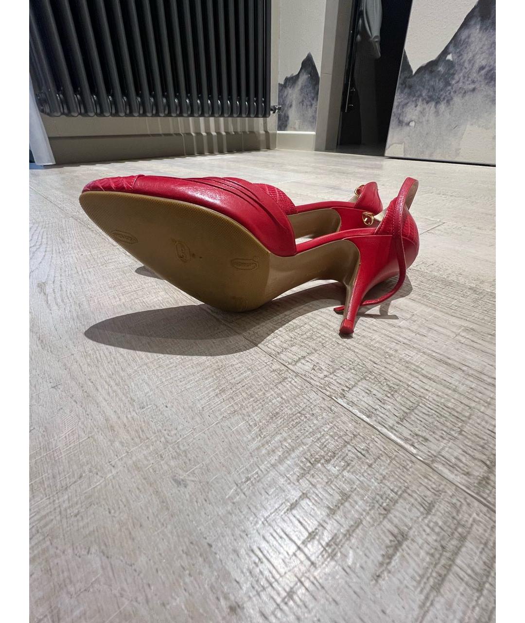 CELINE Красные кожаные туфли, фото 3