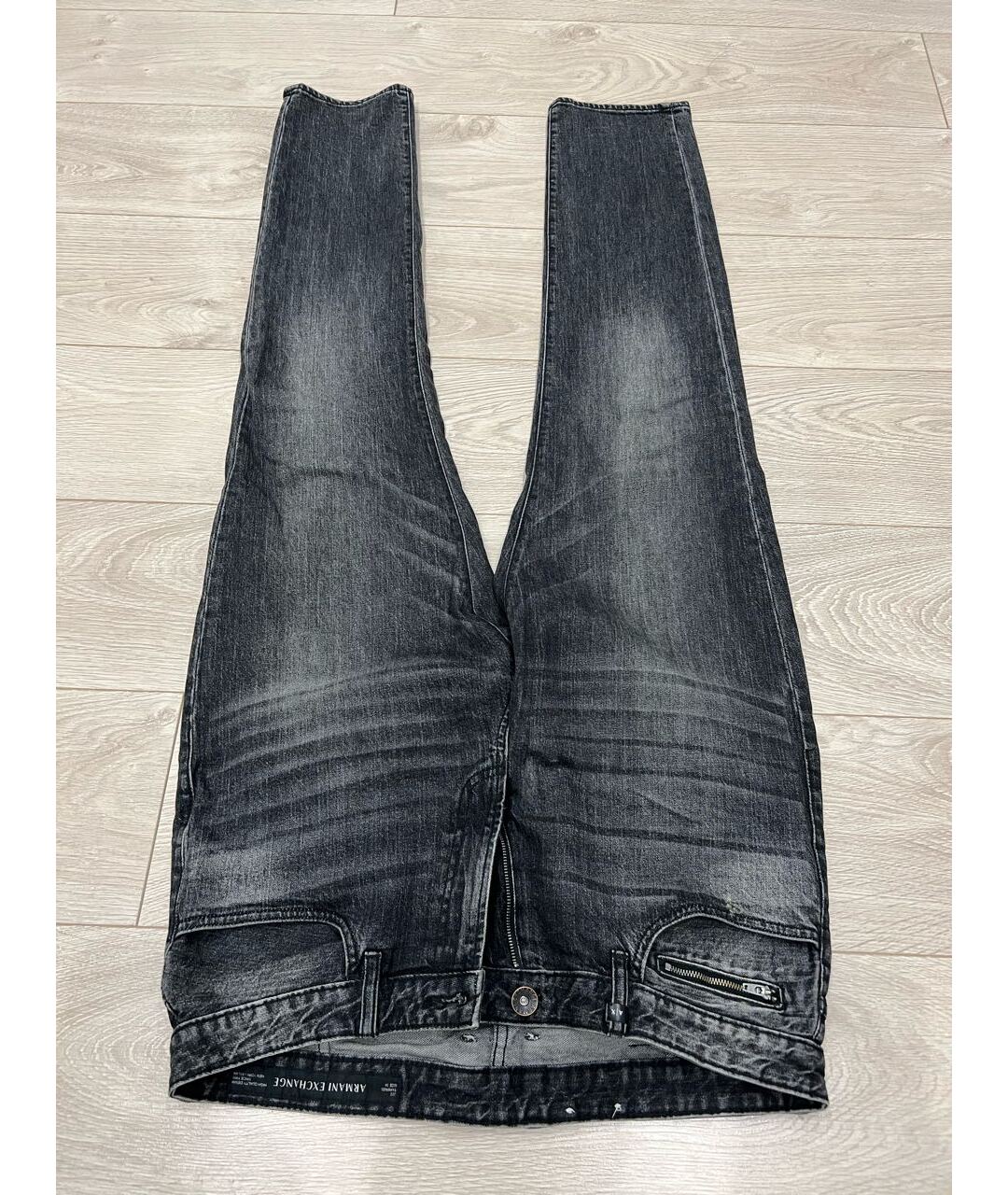 ARMANI EXCHANGE Антрацитовые прямые джинсы, фото 2