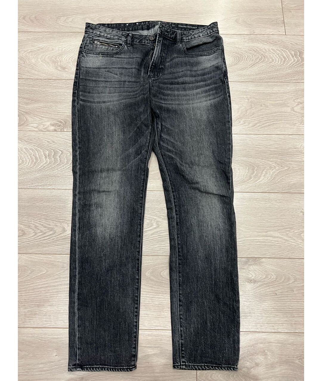 ARMANI EXCHANGE Антрацитовые прямые джинсы, фото 5