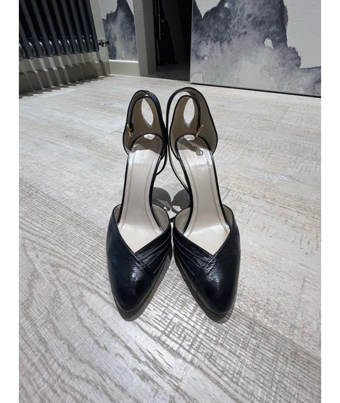 CELINE Черные кожаные туфли, фото 2