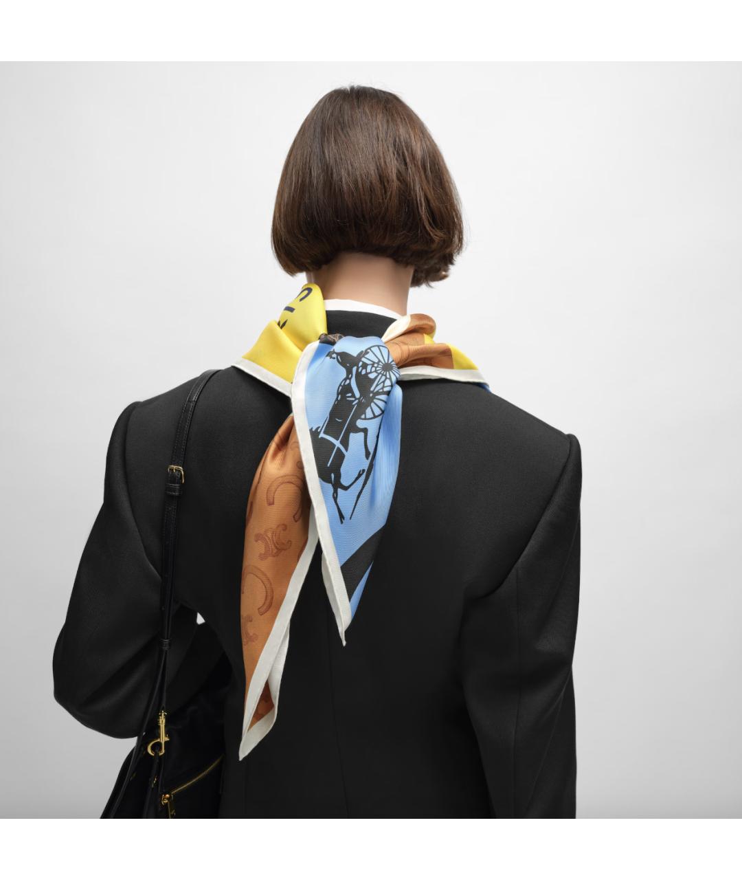 CELINE Мульти шелковый платок, фото 3