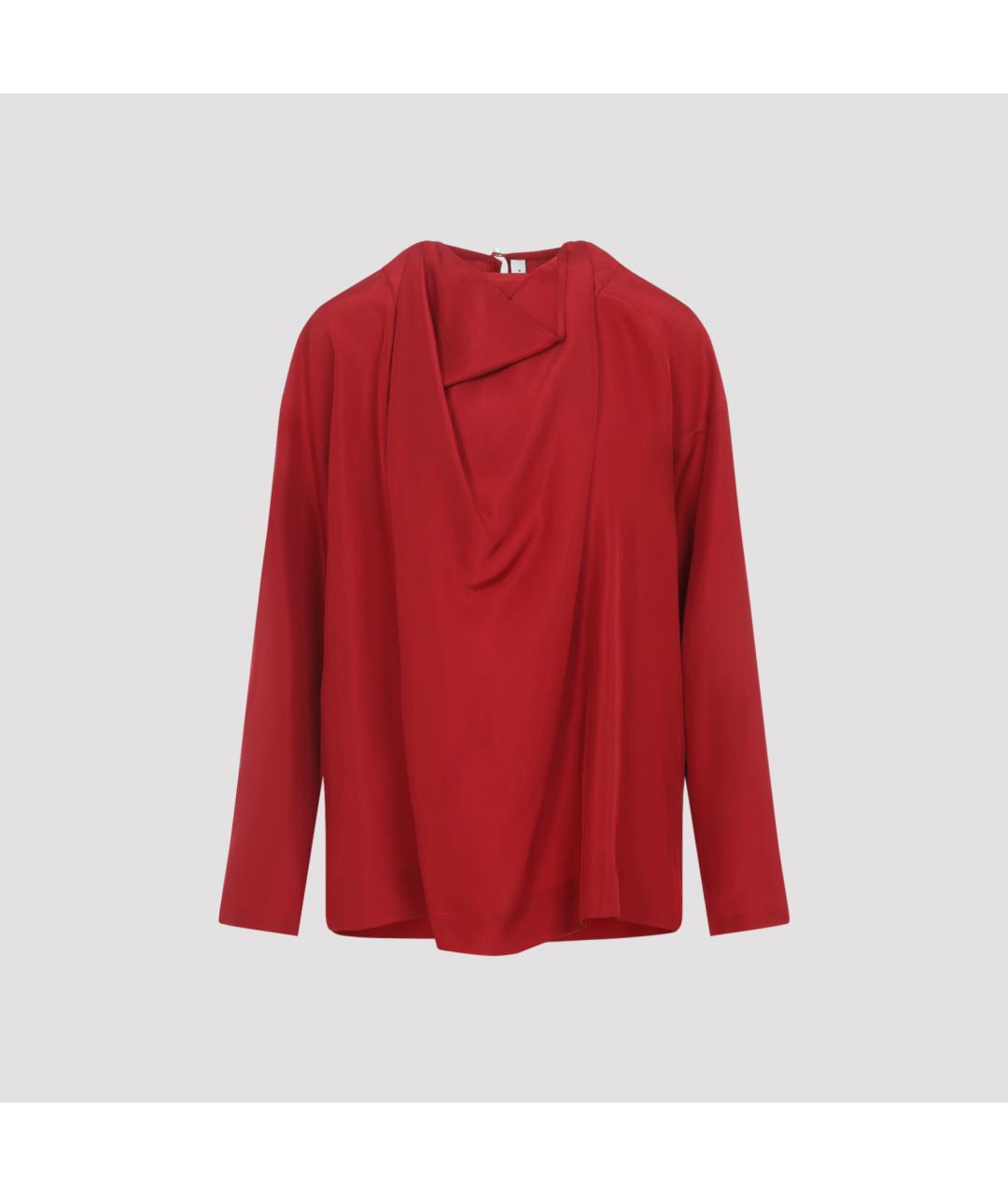 Carven Красная шелковая блузы, фото 2