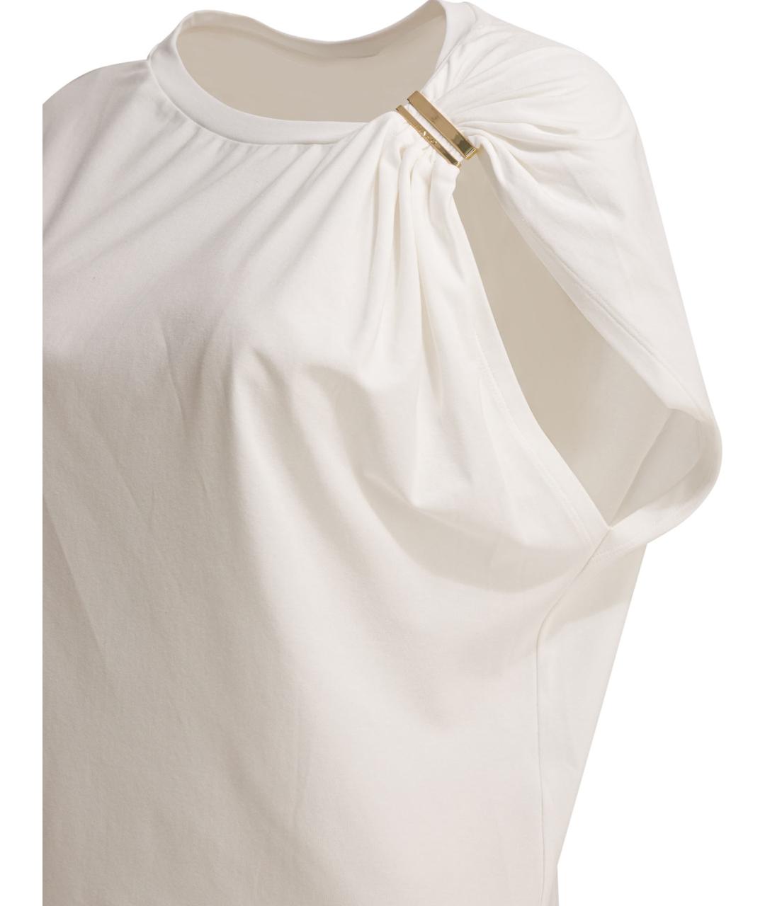 PINKO Белая хлопковая футболка, фото 4