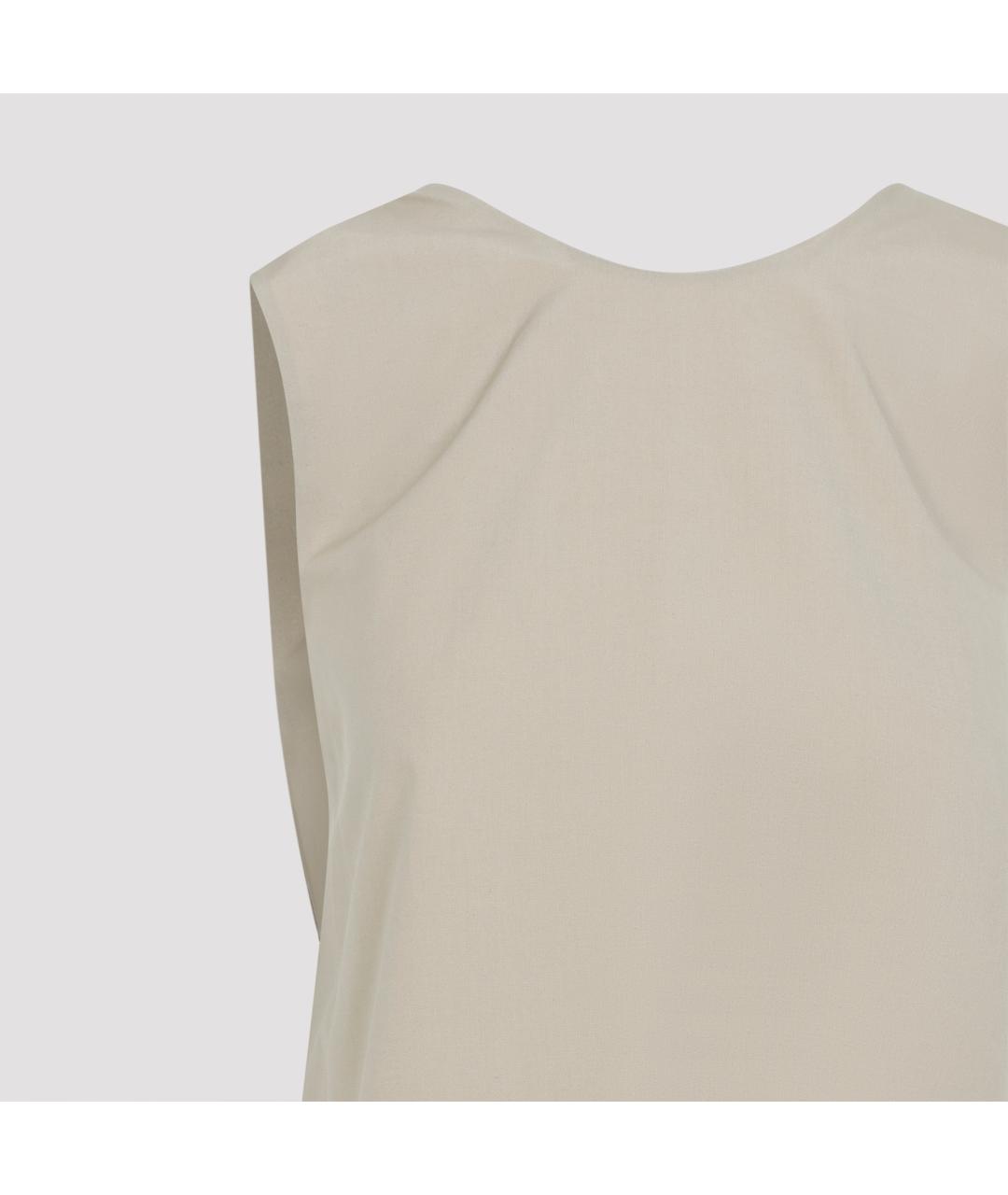 Carven Бежевая хлопковая блузы, фото 4