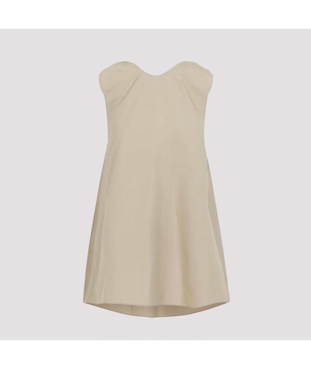 Carven Бежевая хлопковая блузы, фото 2