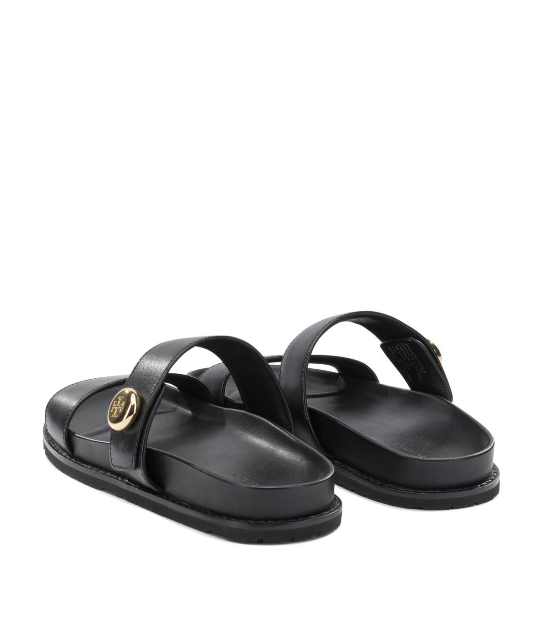 TORY BURCH Черные кожаные сандалии, фото 4