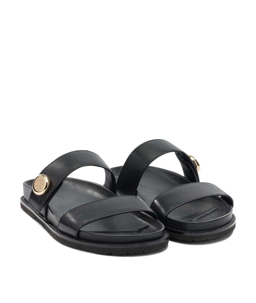 TORY BURCH Черные кожаные сандалии, фото 2