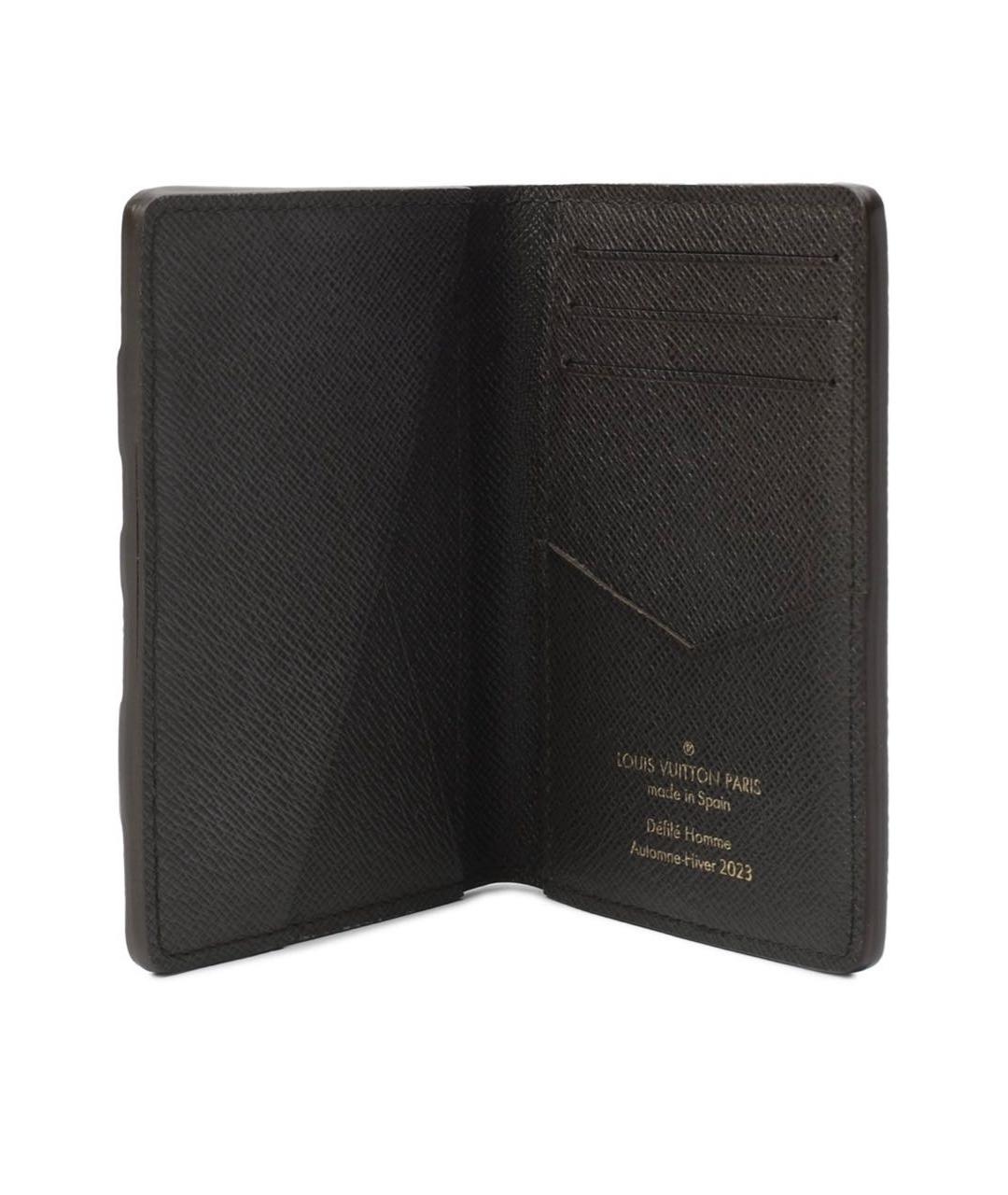 LOUIS VUITTON Коричневый кожаный кардхолдер, фото 3