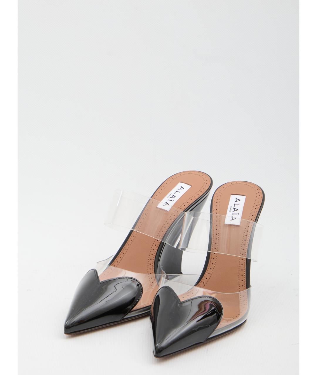 ALAIA Черные мюли из лакированной кожи, фото 2
