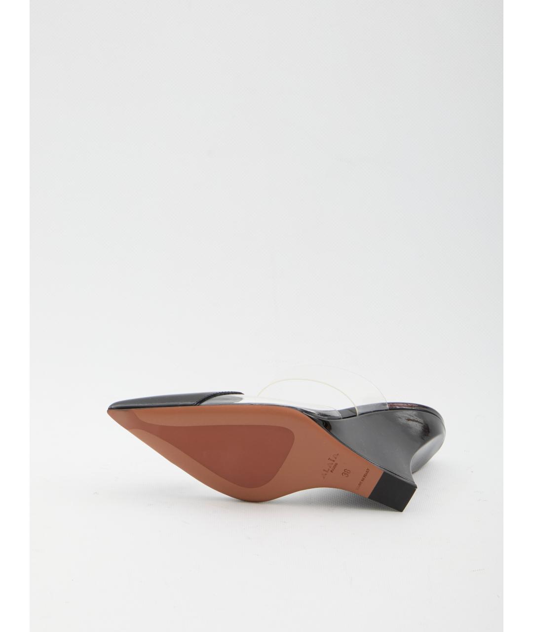 ALAIA Черные мюли из лакированной кожи, фото 4