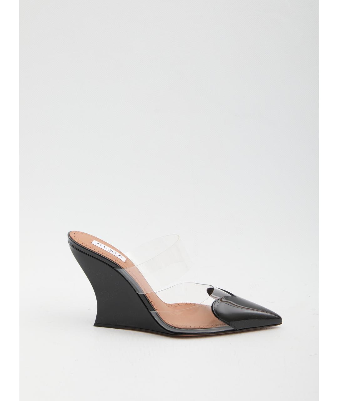 ALAIA Черные мюли из лакированной кожи, фото 6