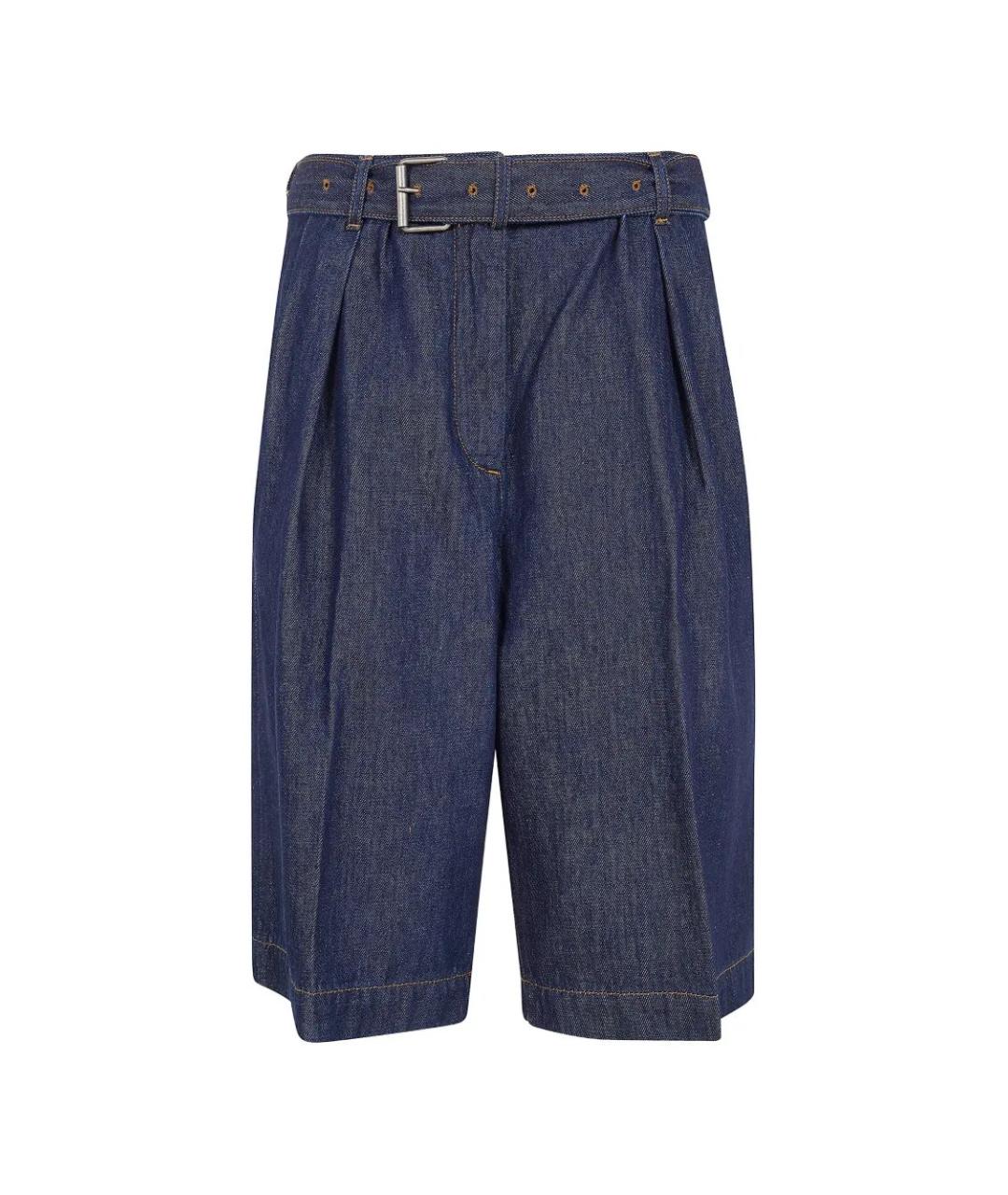 DRIES VAN NOTEN Синие хлопковые шорты, фото 1