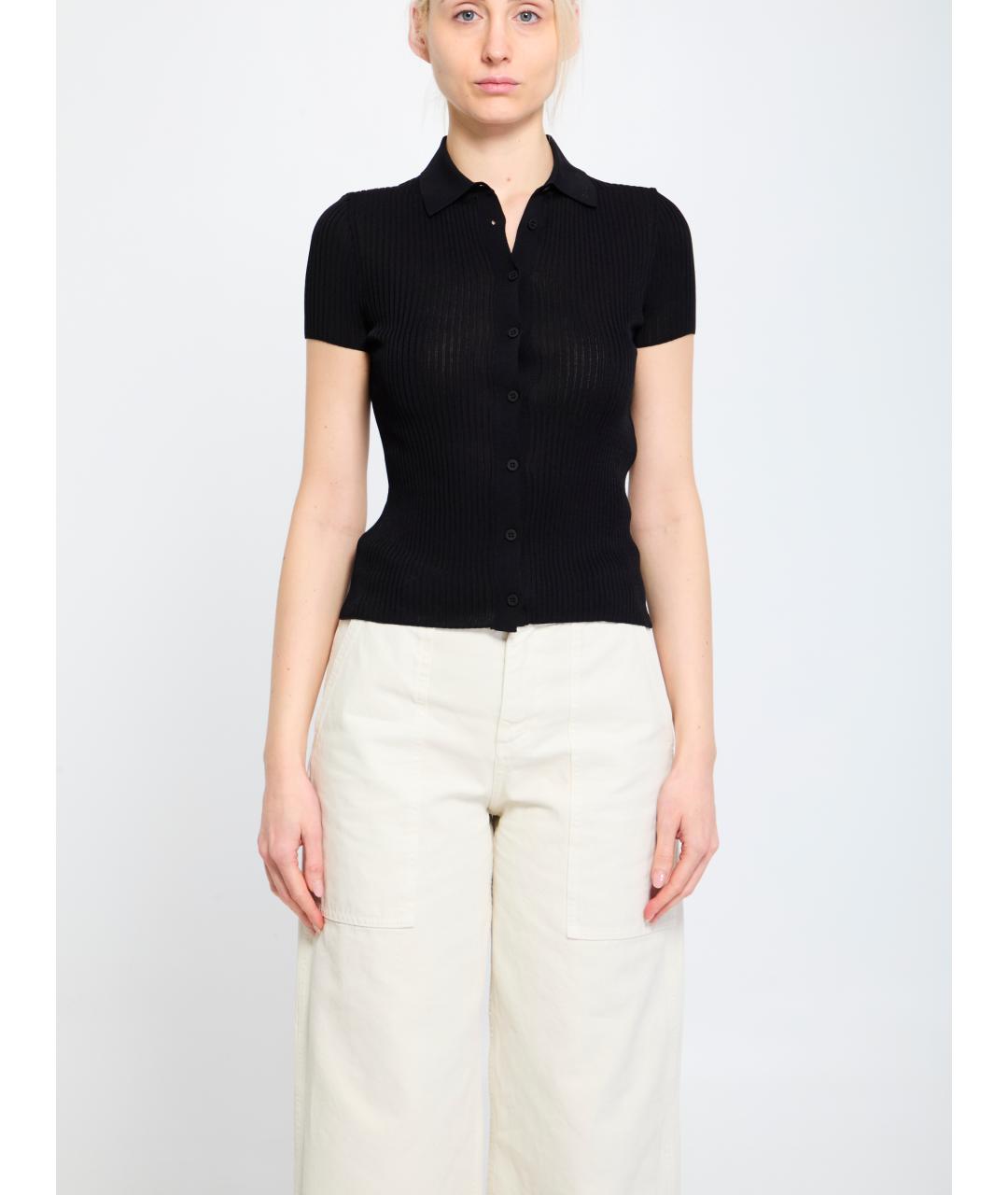 BALENCIAGA Черная вискозная футболка, фото 5