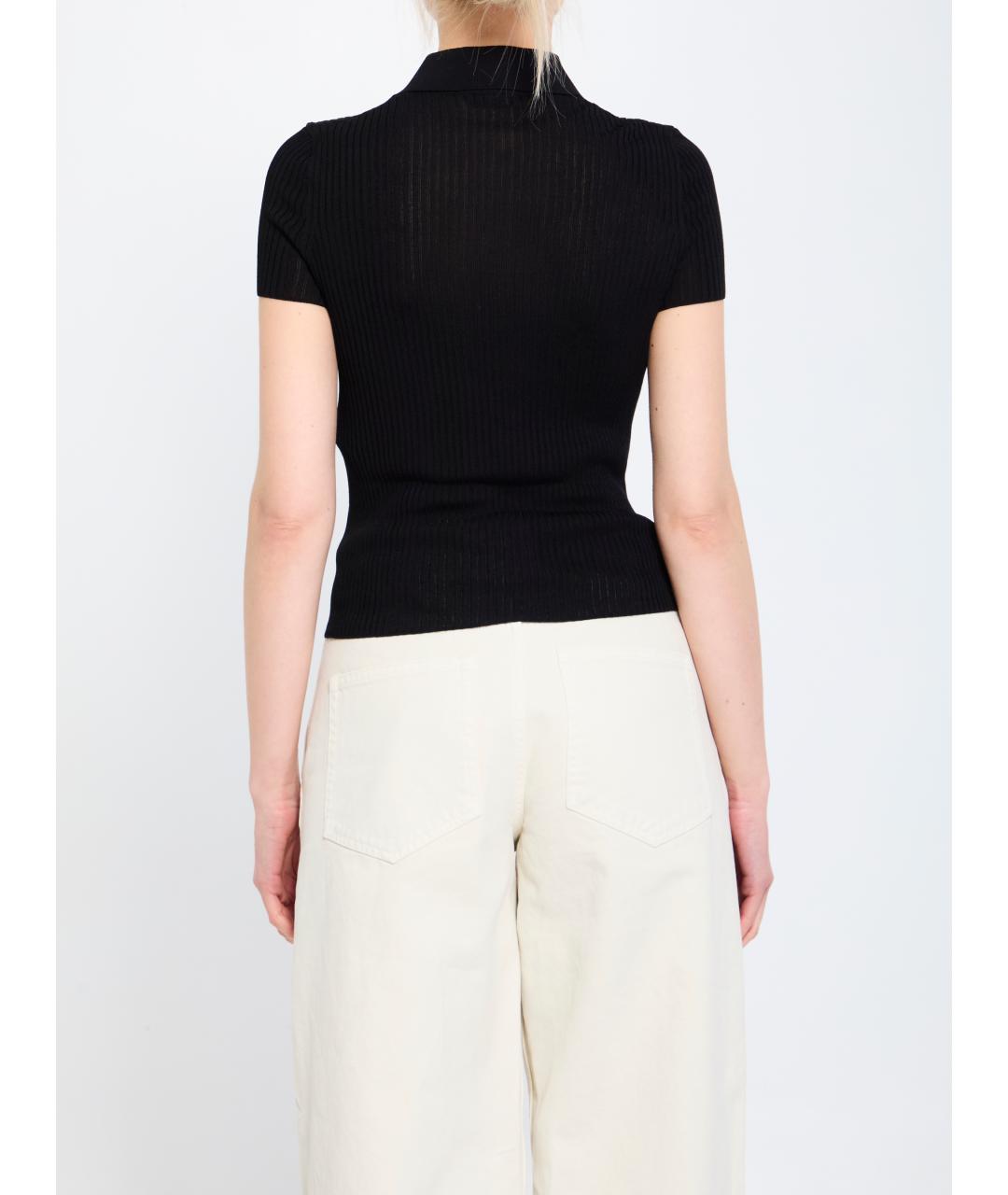 BALENCIAGA Черная вискозная футболка, фото 4