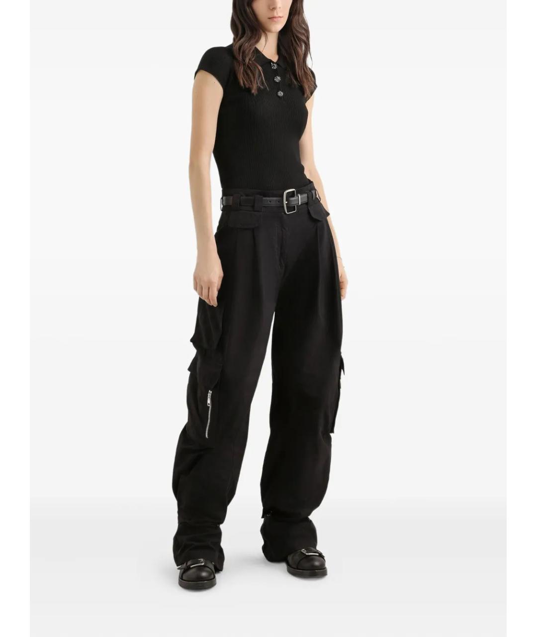 DOLCE&GABBANA Черная вискозная футболка, фото 2