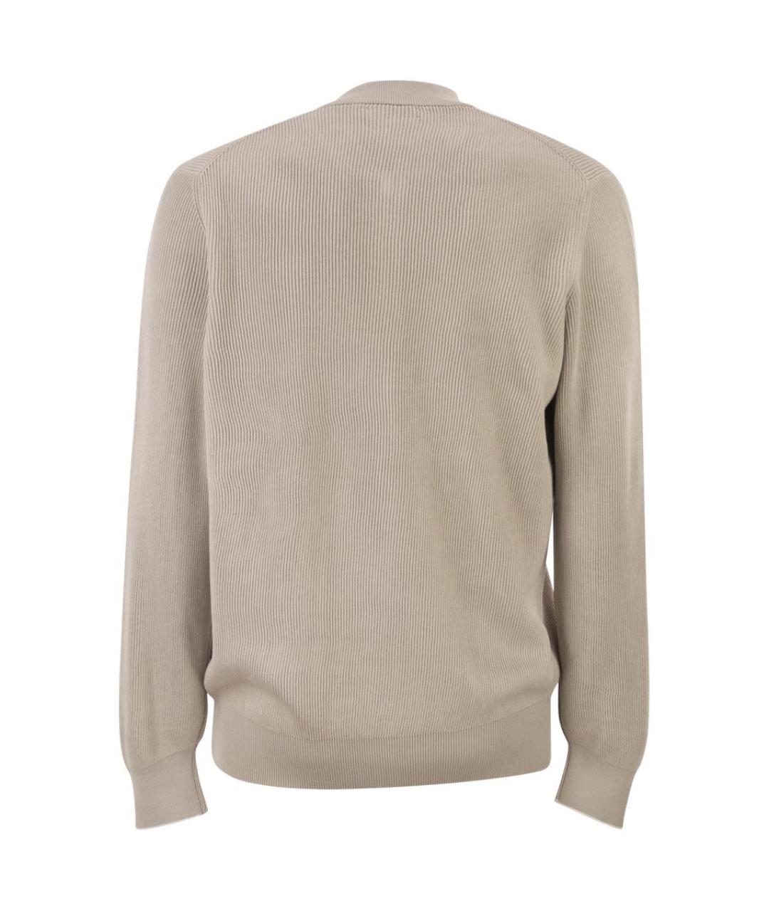 BRUNELLO CUCINELLI Бежевый хлопковый кардиган, фото 2