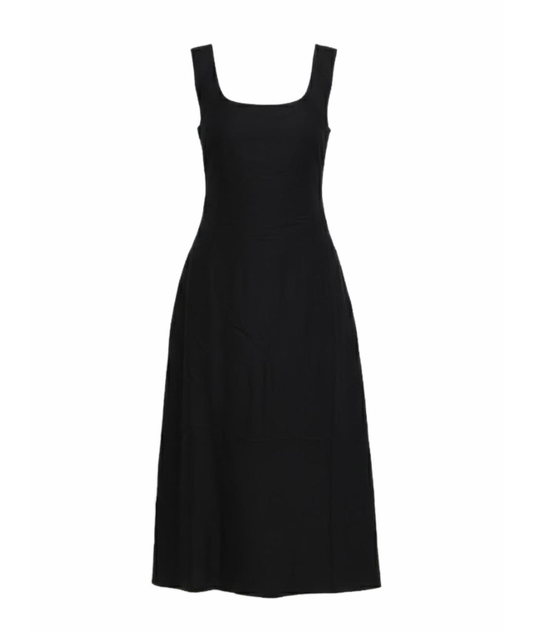 JACQUEMUS Черное льняное повседневное платье, фото 1