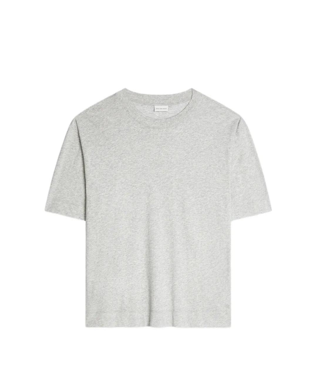 DRIES VAN NOTEN Серая хлопковая футболка, фото 1