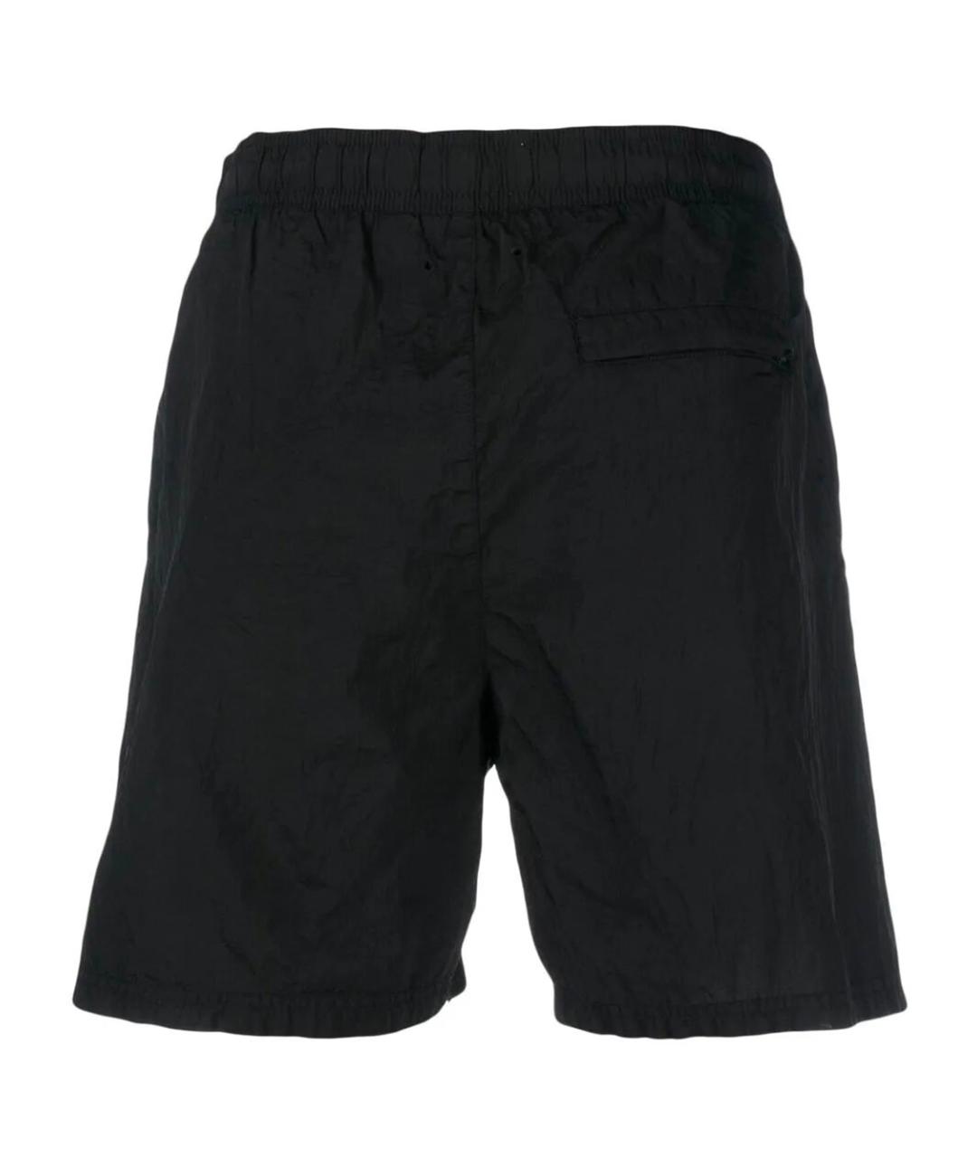STONE ISLAND Черные полиамидовые шорты, фото 2