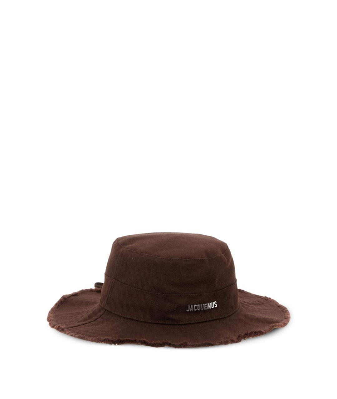 JACQUEMUS Коричневая хлопковая панама, фото 2