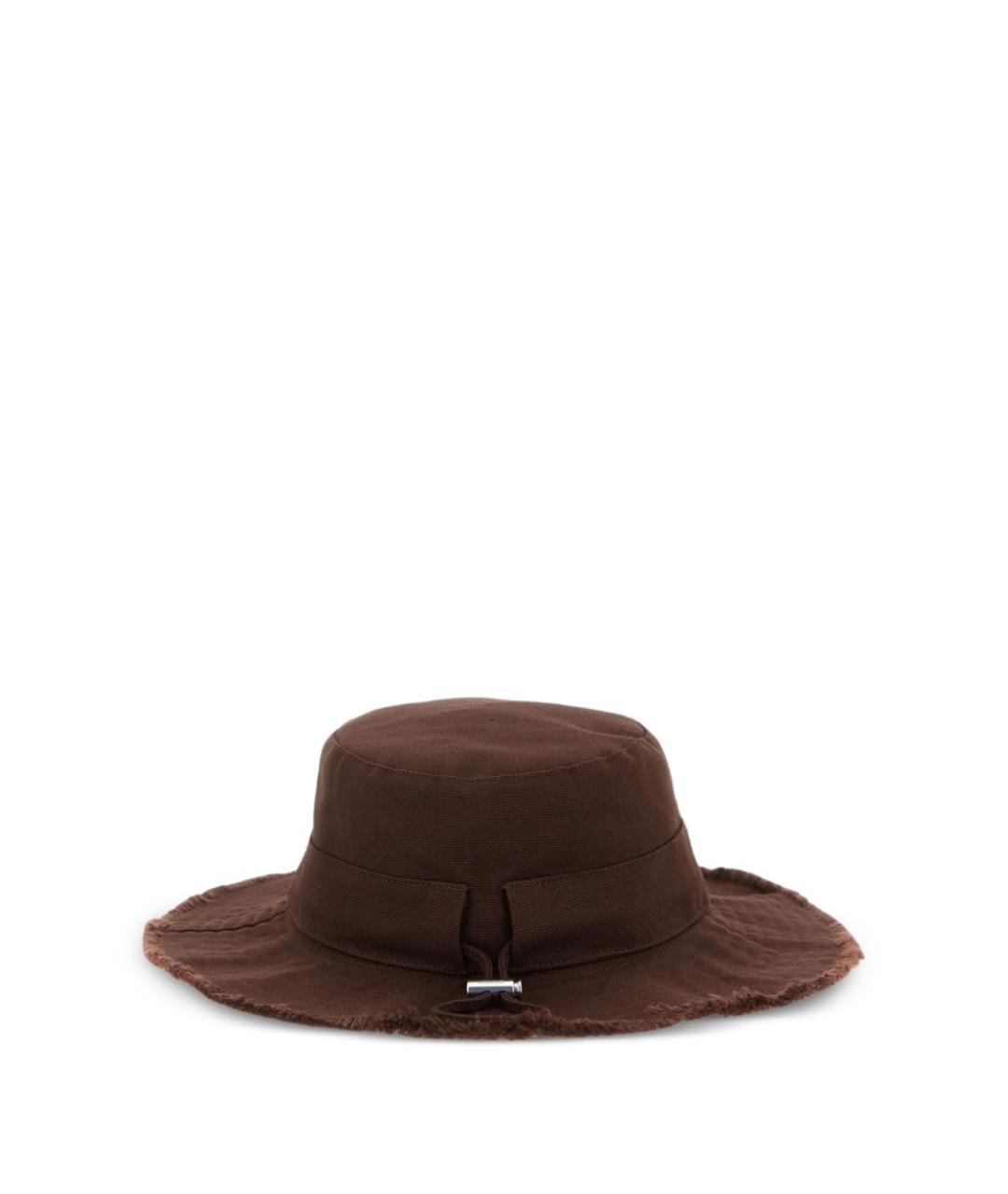 JACQUEMUS Коричневая хлопковая панама, фото 3