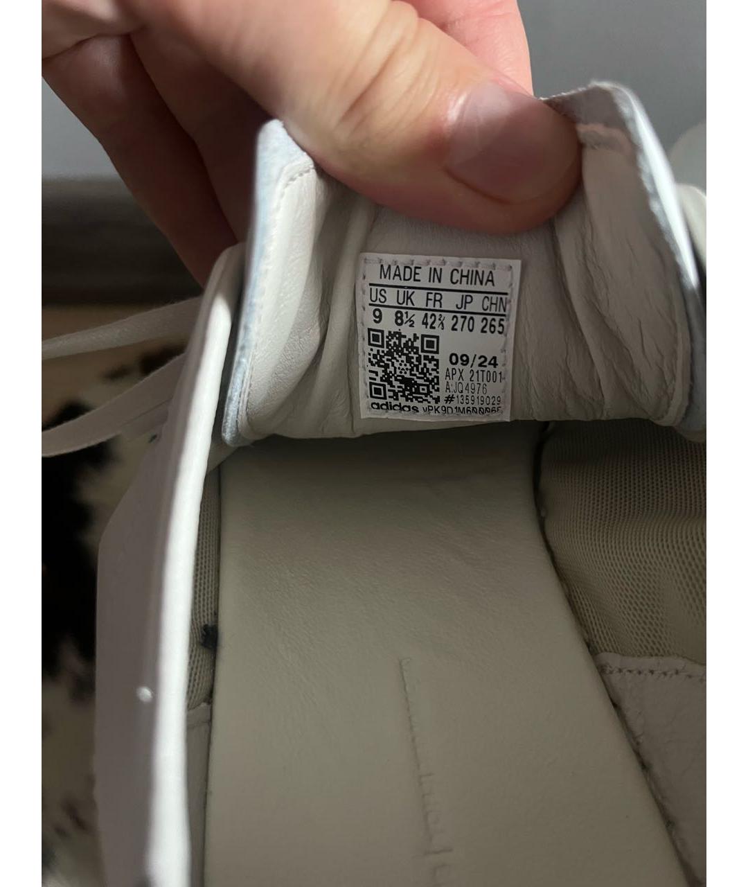 Y-3 Белые кожаные низкие кроссовки / кеды, фото 7