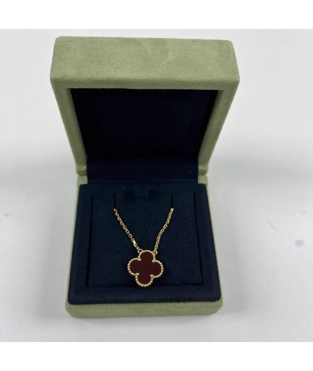 VAN CLEEF & ARPELS Бордовое колье из желтого золота, фото 6