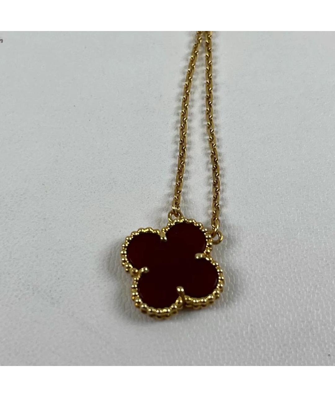 VAN CLEEF & ARPELS Бордовое колье из желтого золота, фото 2