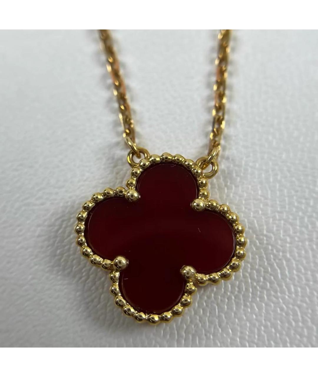 VAN CLEEF & ARPELS Бордовое колье из желтого золота, фото 4